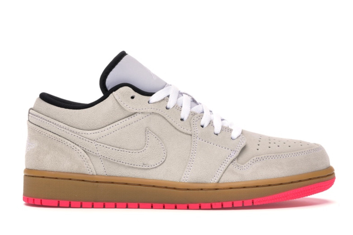 Jordan 1 Low White Gum Hyper Pink