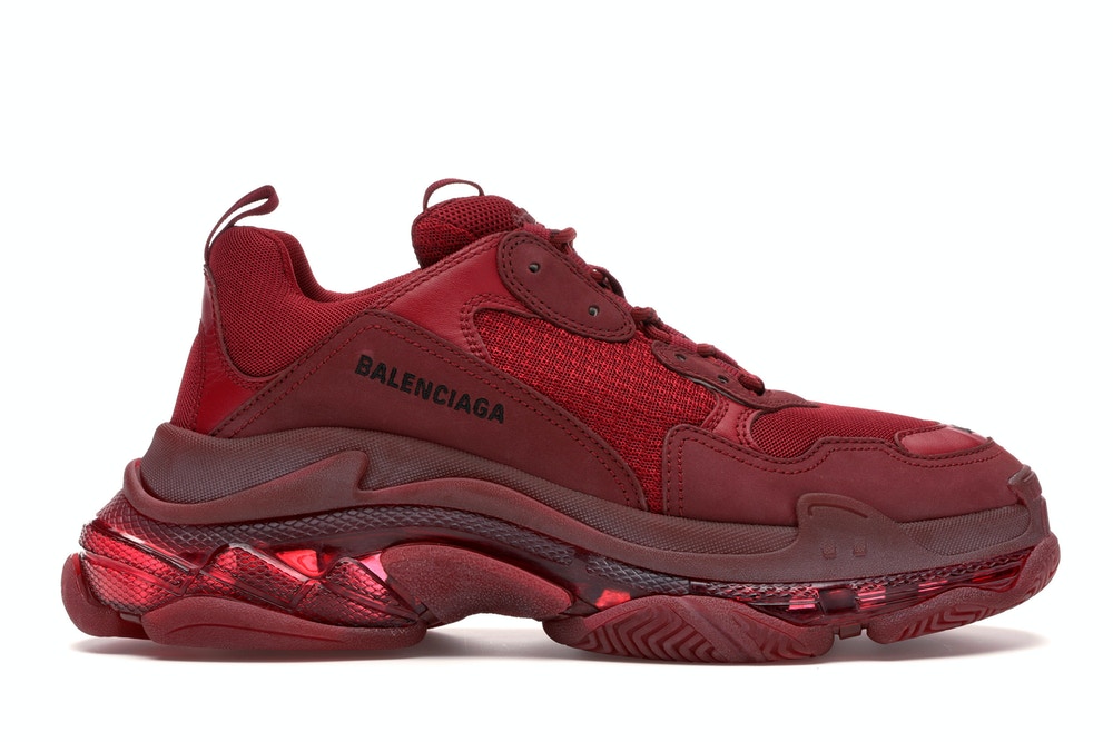 Ba*len*cia*ga triple s burgundy red