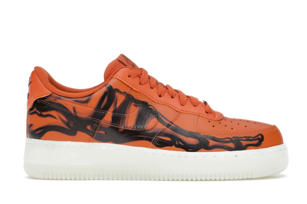 Air Force 1 Low Orange Skeleton Halloween